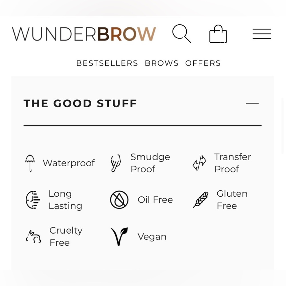 WUNDERBROW Eyebrow Gel Tinted Black Brown New Waterproof smudgeproof - Picture 6 of 7